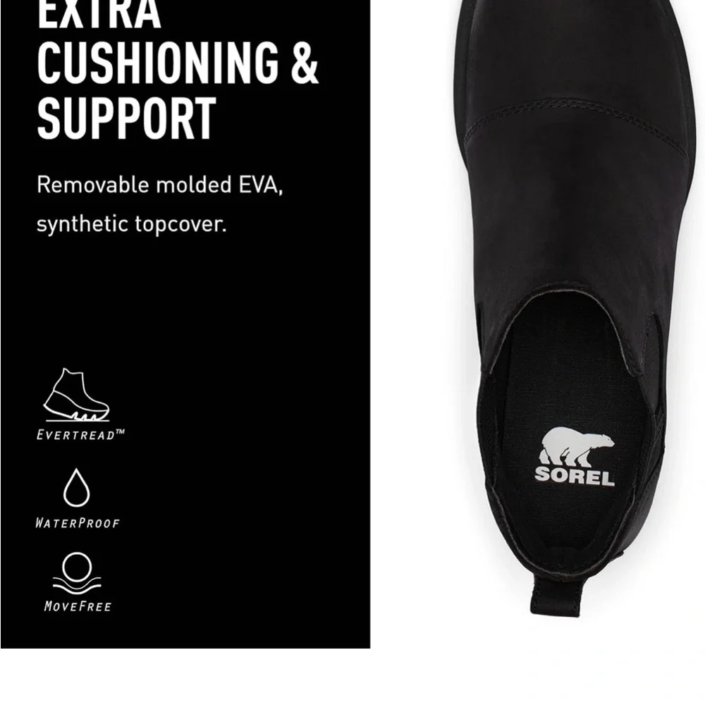 Sorel Black Chelsea Waterproof Boots - Picture 5 of 16